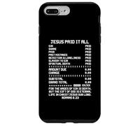 Carcasa para iPhone 7 Plus/8 Plus Jesús pagó Todo el Cristianismo Biblia Cristiana Romanos 6 23
