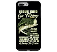 Carcasa para iPhone 7 Plus/8 Plus Jesus Said Go Fishing Fish Story Biblia Pesca Pesca de lubina