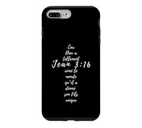 Carcasa para iPhone 7 Plus/8 Plus Juan 3 16 Cruz Cristiana Regalos Religión Verso Biblia