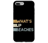 Carcasa para iPhone 7 Plus/8 Plus Juego de Palabras Retro de los Ochenta en la Playa | ¿Qué Pasa Playas