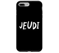 Carcasa para iPhone 7 Plus/8 Plus Jueves Día de la Semana Simple Lettering tee en Francés-Jeudi