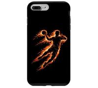Carcasa para iPhone 7 Plus/8 Plus Jugador de Balonmano Lanzamiento en Llamas Fans