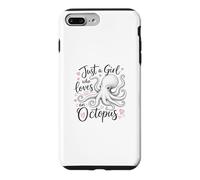 Carcasa para iPhone 7 Plus/8 Plus Just a Girl Who Loves an Octopus Cute Octopus