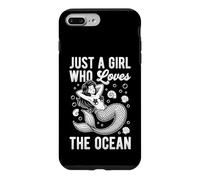 Carcasa para iPhone 7 Plus/8 Plus Just A Girl Who Loves The Ocean - Playa Divertida para Mujer