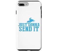 Carcasa para iPhone 7 Plus/8 Plus Just Gonna Send It Snowmobile Snow Trineo Invierno Montaña Regalo