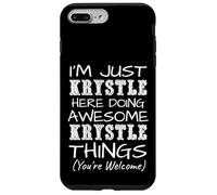 Carcasa para iPhone 7 Plus/8 Plus Just Krystle Here Doing Krystle Things Nombre