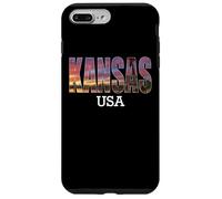 Carcasa para iPhone 7 Plus/8 Plus Kansas State USA Kansas Vacaciones KC Kansas City Vintage