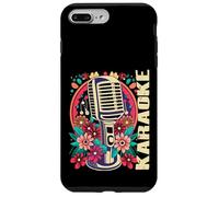 Carcasa para iPhone 7 Plus/8 Plus Karaoke Musica Bar Cantante Flores Micrófono Karaoke