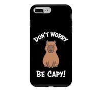 Carcasa para iPhone 7 Plus/8 Plus Kawaii Kids Boys Don't Worry Be Capy Meme Lover Capybara