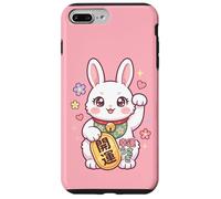Carcasa para iPhone 7 Plus/8 Plus Kawaii Lucky Rabbit Maneki Neko Parodia Conejo Japonés