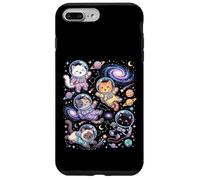 Carcasa para iPhone 7 Plus/8 Plus Kawaii Space Cats Astronauta Galaxia Estrellas Planetas