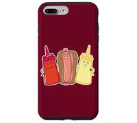 Carcasa para iPhone 7 Plus/8 Plus Kawaii Wiener Ketchup Salsas de Mostaza Friends Funny Hot Dog