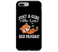 Carcasa para iPhone 7 Plus/8 Plus Kawaii Womens Kids Just A Girl Who Loves Red Pandas Lover