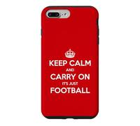 Carcasa para iPhone 7 Plus/8 Plus Keep Calm and Carry On It's Just Football - Divertido