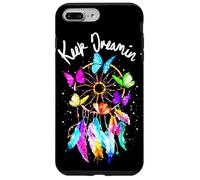 Carcasa para iPhone 7 Plus/8 Plus Keep On Dreamin - Atrapasueños con Plumas de Mariposas Coloridas