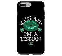 Carcasa para iPhone 7 Plus/8 Plus Kiss Me I'm a Lesbian St Patricks Day Green Lips Les Pride