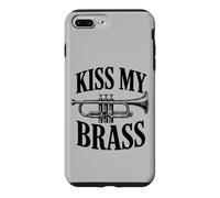 Carcasa para iPhone 7 Plus/8 Plus Kiss My Brass Trompeta Juego de Palabras Divertido Banda de música Músico Juego de Palabras