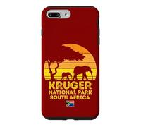 Carcasa para iPhone 7 Plus/8 Plus Kruger Park Sudáfrica Safari Sunset Jirafa Elefante