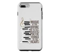 Carcasa para iPhone 7 Plus/8 Plus La música es la Cita de Piano de la Manera Divina