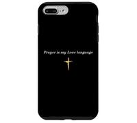Carcasa para iPhone 7 Plus/8 Plus La oración de Jesús es mi lenguaje de Amor Cruz mínima