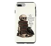 Carcasa para iPhone 7 Plus/8 Plus La policía gramática está de Vuelta Skull Books Profesor de inglés