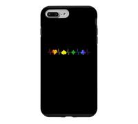 Carcasa para iPhone 7 Plus/8 Plus La Tarjeta de Latido del corazón de la Bandera del Arco Iris LGBT del póker se Adapta a la línea
