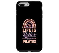 Carcasa para iPhone 7 Plus/8 Plus La Vida es Mejor con Pilates Bohemian Rainbow Trendy Boho