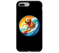 Carcasa para iPhone 7 Plus/8 Plus Labrador Retriever Perro Surfing Surfer Dueño Tabla de Surf Jinete