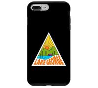 Carcasa para iPhone 7 Plus/8 Plus Lake George New York Mono Line Gráfico Retro Al Aire Libre