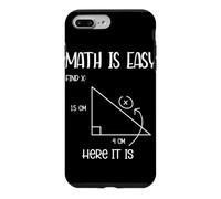 Carcasa para iPhone 7 Plus/8 Plus Las matemáticas Son fáciles Encontrar geometría X Divertido Profesor Matemático