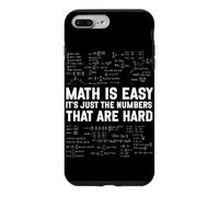 Carcasa para iPhone 7 Plus/8 Plus Las matemáticas Son fáciles, los números Son difíciles y Divertido Profesor de álgebra de matemáticas