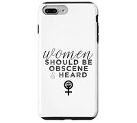 Carcasa para iPhone 7 Plus/8 Plus Las Mujeres Deben ser obscenas y escuchadas con un Lema Feminista Divertido