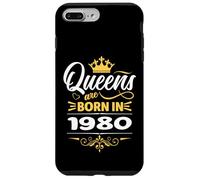 Carcasa para iPhone 7 Plus/8 Plus Las Reinas Nacen en 1980 Cumpleaños Mujer Cumpleaños Novia