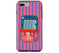 Carcasa para iPhone 7 Plus/8 Plus Lata Retro para sardinas, Estilo Vintage, con Rayas Rosas, costeras y veraniegas