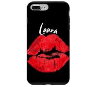 Carcasa para iPhone 7 Plus/8 Plus Laura Red Lips Nombre Personalizado
