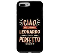 Carcasa para iPhone 7 Plus/8 Plus Leonardo Idea Regalo Personalizzata Nome Divertente