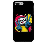 Carcasa para iPhone 7 Plus/8 Plus Letrero de Arte gráfico de Personaje Pop Retro de Perezoso Doble Paz