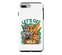 Carcasa para iPhone 7 Plus/8 Plus Let's Get Wild Safari Animals - Gráfico de zoológico