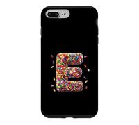 Carcasa para iPhone 7 Plus/8 Plus Letter E Candy Rainbow Sprinkles Monogram Men, Women, Kids