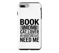 Carcasa para iPhone 7 Plus/8 Plus Libro Mamá Gato Amante Mis Libros Y Gatos Me Necesitan