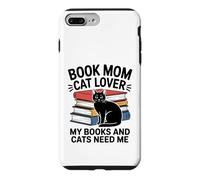 Carcasa para iPhone 7 Plus/8 Plus Libro Mamá Gato Amante Mis Libros Y Gatos Me Necesitan