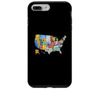 Carcasa para iPhone 7 Plus/8 Plus License Plate American Flag US Map Art American Map Shirt