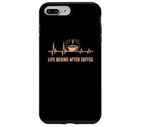 Carcasa para iPhone 7 Plus/8 Plus Life Begins After Coffee Baristas Heartbeat Coffee Lover