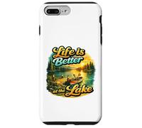 Carcasa para iPhone 7 Plus/8 Plus Life Is Better At The Lake Sunset Canoe Nature Vibes Graphic
