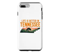 Carcasa para iPhone 7 Plus/8 Plus Life Is Better in Tennessee, Scenic TN State Outline Sunset
