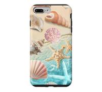 Carcasa para iPhone 7 Plus/8 Plus Linda Playa estética océano Concha Costera Verano mar Tema