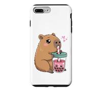 Carcasa para iPhone 7 Plus/8 Plus Lindo Capybara Kawaii Anime Capybara Beber Bubble Tea Love
