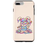 Carcasa para iPhone 7 Plus/8 Plus Lindo Conejo de béisbol de Pascua arcoíris Goteo niños niños niños pequeños
