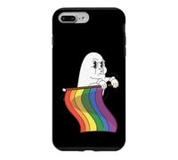 Carcasa para iPhone 7 Plus/8 Plus Lindo Fantasma LGBTQ sosteniendo la Bandera del Arco Iris Orgullo LGBT Halloween