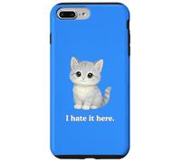 Carcasa para iPhone 7 Plus/8 Plus Lindo Gato I Hate It Here Kitty Regalos Divertidos para compañeros de Trabajo